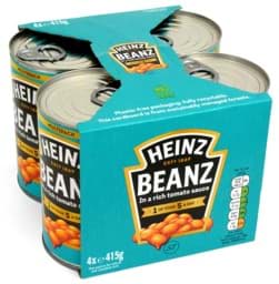 Zeige Details für Heinz Beanz Baked Beans 4 x 415g Bild von Heinz Beanz Baked Beans 4 x 415g