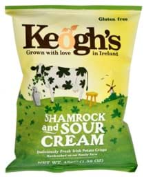 Zeige Details für Keoghs Shamrock and Sour Cream Crisps 45g Bild von Keoghs Shamrock and Sour Cream Crisps 45g