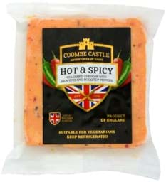 Zeige Details für Coombe Castle Hot & Spicy Cheddar 150g Bild von Coombe Castle Hot & Spicy Cheddar 150g