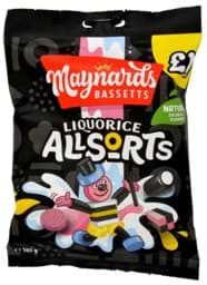 Zeige Details für Maynards Bassetts Liquorice Allsorts 130g Bild von Maynards Bassetts Liquorice Allsorts 130g