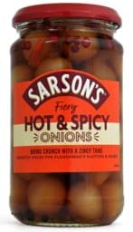 Zeige Details für Sarsons Hot & Spicy Pickled Onions 460g Bild von Sarsons Hot & Spicy Pickled Onions 460g