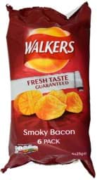 Zeige Details für Walkers Smoky Bacon, 6 x 25g Pack Bild von Walkers Smoky Bacon, 6 x 25g Pack