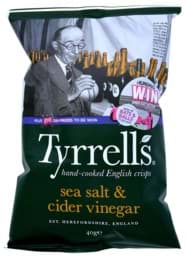 Zeige Details für Tyrrells Cider Vinegar & Sea Salt Potato Chips 40g Bild von Tyrrells Cider Vinegar & Sea Salt Potato Chips 40g