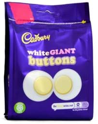 Zeige Details für Cadbury White Giant Buttons 95g Bild von Cadbury White Giant Buttons 95g
