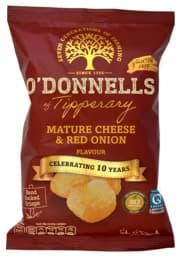 Zeige Details für O'Donnells Mature Cheese & Red Onion Crisps 44g Bild von O'Donnells Mature Cheese & Red Onion Crisps 44g