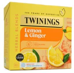 Zeige Details für Twinings Lemon & Ginger Flavour Tee 80 Beutel Bild von Twinings Lemon & Ginger Flavour Tee 80 Beutel