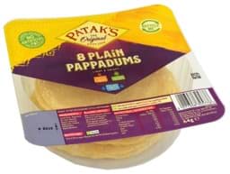 Zeige Details für Pataks Plain Pappadums Poppadoms Ready to Eat 8pcs. 64g Bild von Pataks Plain Pappadums Poppadoms Ready to Eat 8pcs. 64g