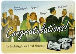 Zeige Details für Metal Postcard Blechpostkarte ´Congratulations!´ Bild von Metal Postcard Blechpostkarte ´Congratulations!´