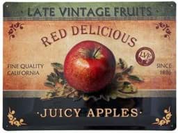 Zeige Details für Metal Sign ´Red Delicious Juicy Apples´ Bild von Metal Sign ´Red Delicious Juicy Apples´