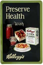 Zeige Details für Metal Sign ´Preserve Health with Kellogg´s´ Bild von Metal Sign ´Preserve Health with Kellogg´s´