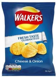 Zeige Details für Walkers Cheese & Onion, Tüte 32,5 g Bild von Walkers Cheese & Onion, Tüte 32,5 g