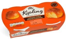 Zeige Details für Mr. Kipling 2 Golden Syrup Sponge Puddings 190g Bild von Mr. Kipling 2 Golden Syrup Sponge Puddings 190g
