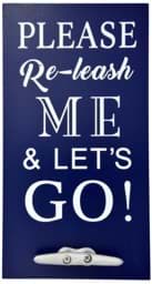Zeige Details für Hundeleinenhalter "Please Re-Leash Me", 15cm x 28cm Bild von Hundeleinenhalter "Please Re-Leash Me", 15cm x 28cm