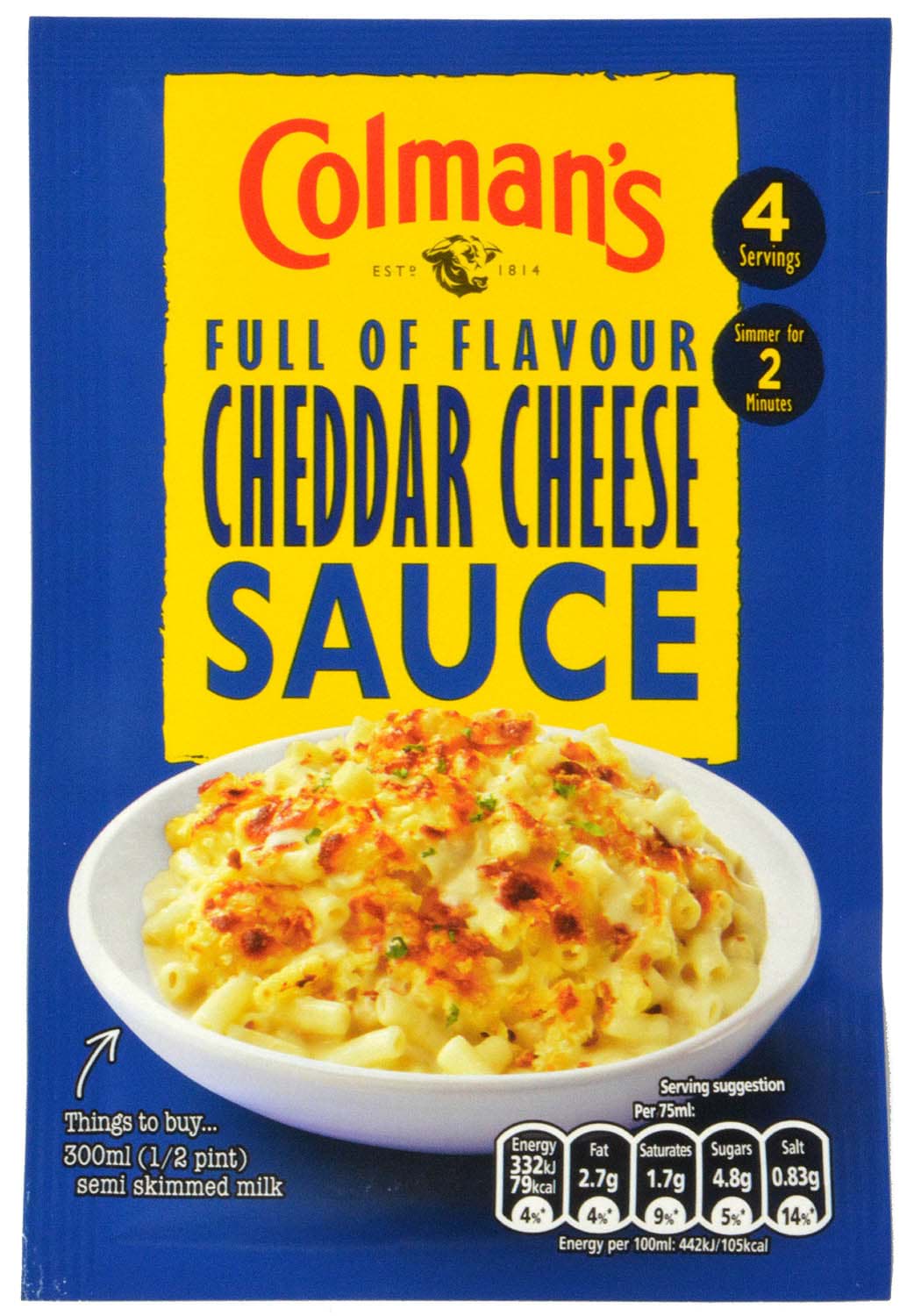 Picture of Colmans Cheddar Cheese Sauce Mix BBE 05/23