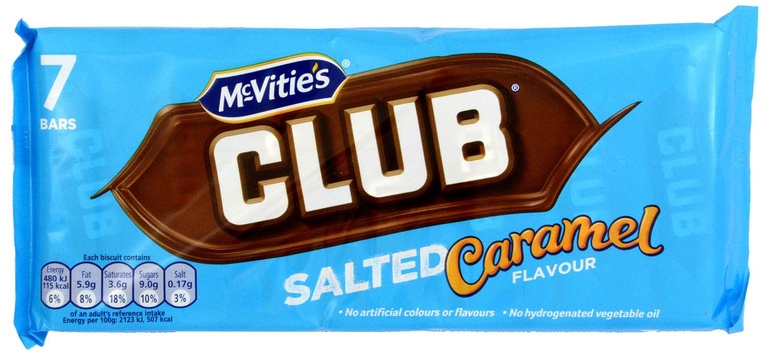 Picture of McVities Club Salted Caramel 7 bars 154g