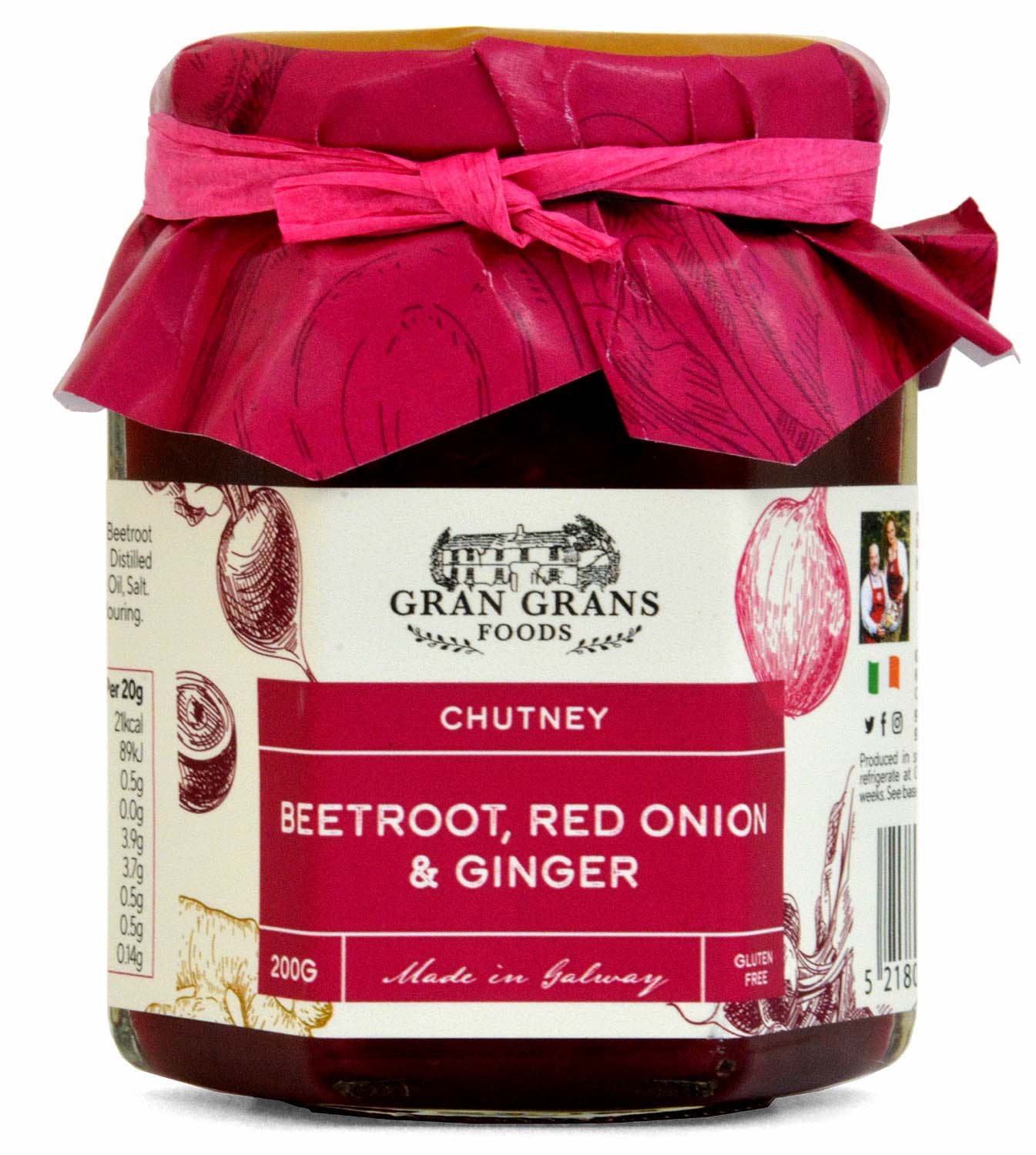 Picture of Gran Grans Foods Beetroot, Red Onion & Ginger Chutney 200g