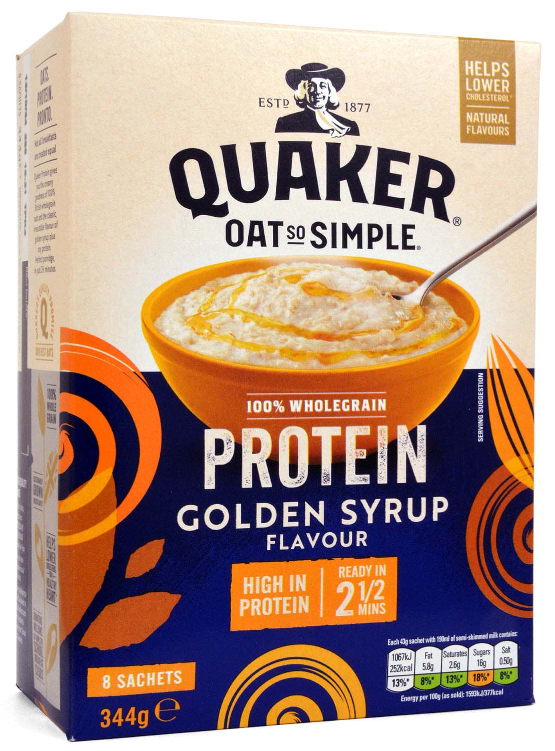 Picture of Quaker Oat So Simple Protein Golden Syrup 344g