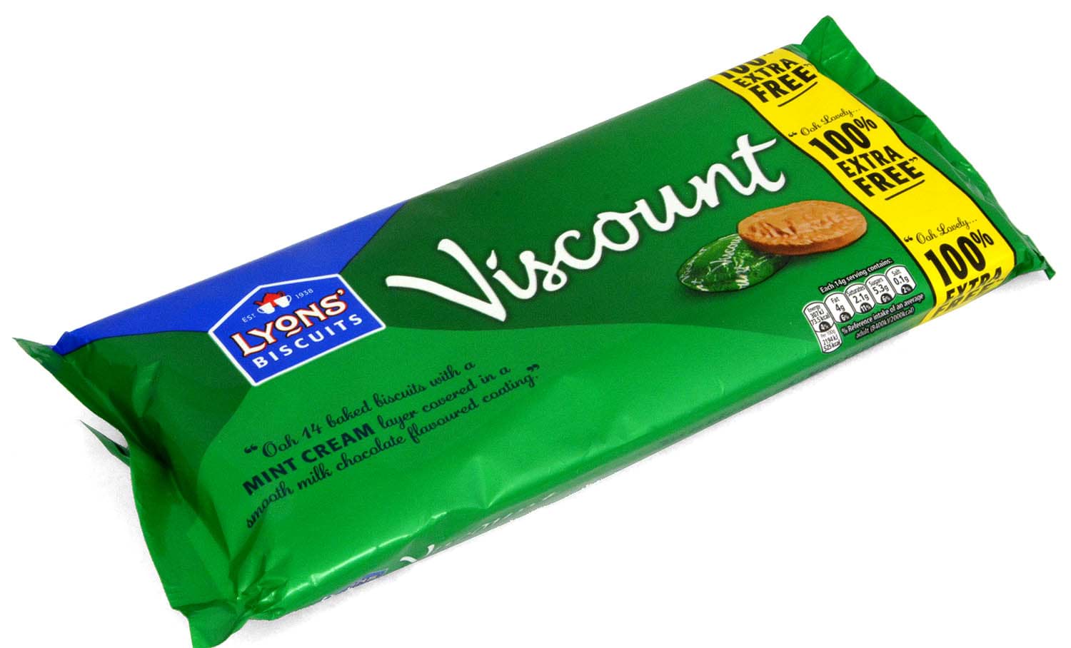 Picture of Lyons Viscount Original Mint Cream Biscuits 196g