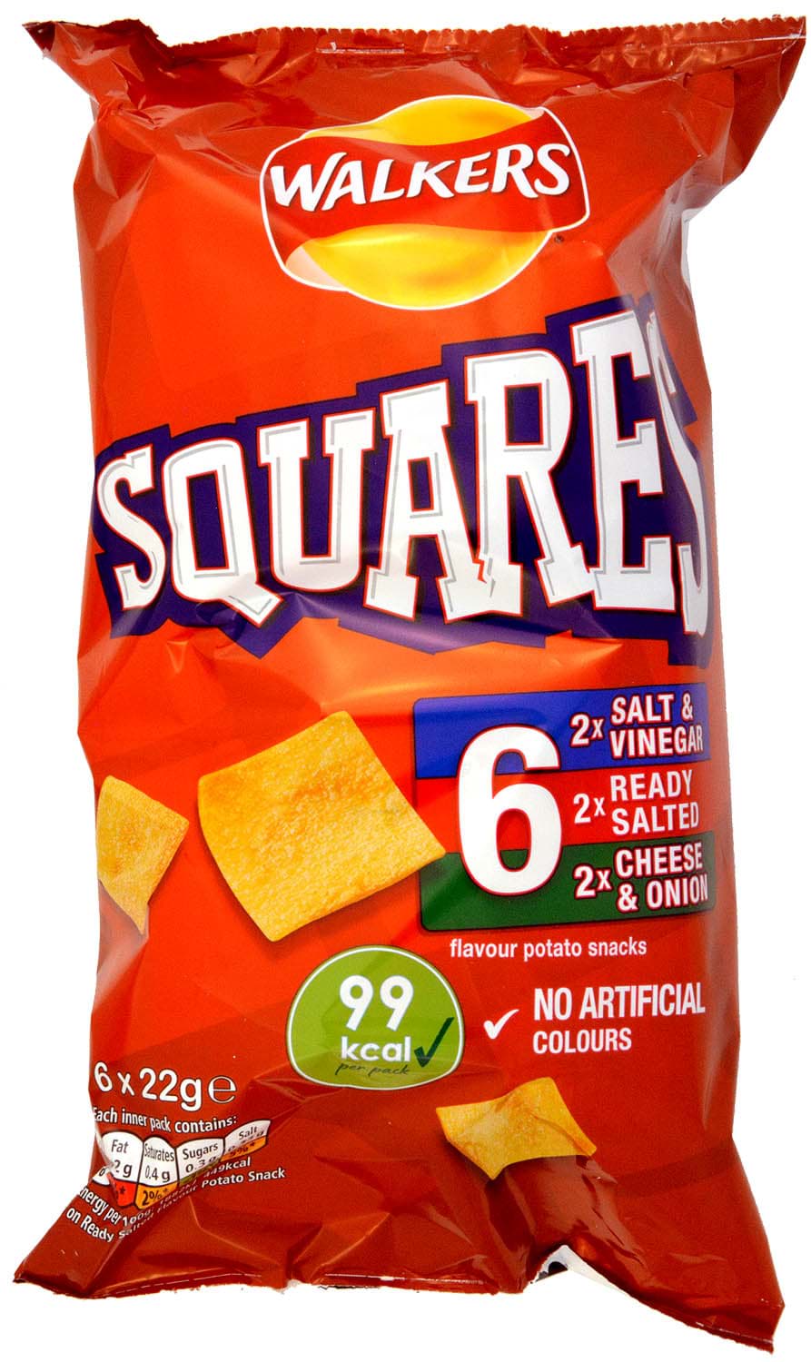 Picture of Walkers Squares Variety Pack 6 x 22g