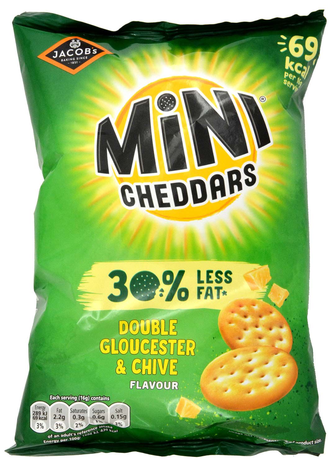 Picture of Jacobs Mini Cheddars Double Gloucester & Chive Flavour 115g