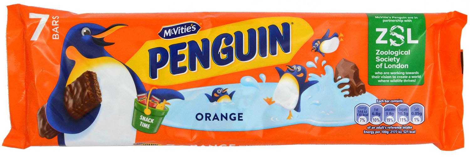 Picture of McVities Penguin Orange 24.6g x7