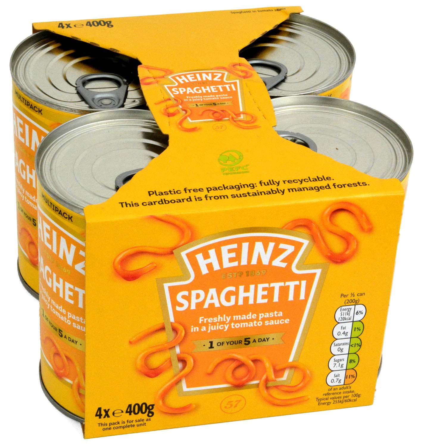 Picture of Heinz Spaghetti in Tomato Sauce 4 x 400g