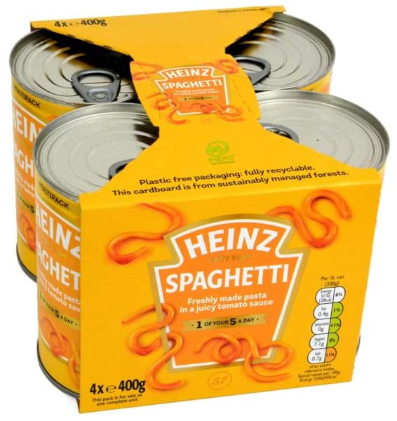 Bild von Heinz Spaghetti in Tomato Sauce 4 x 400g