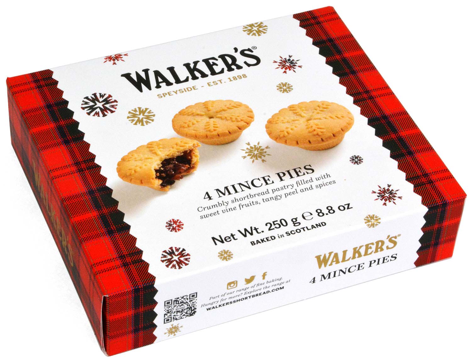 Picture of Walkers 4 Luxury Mince Pies 250g BBE 06/24