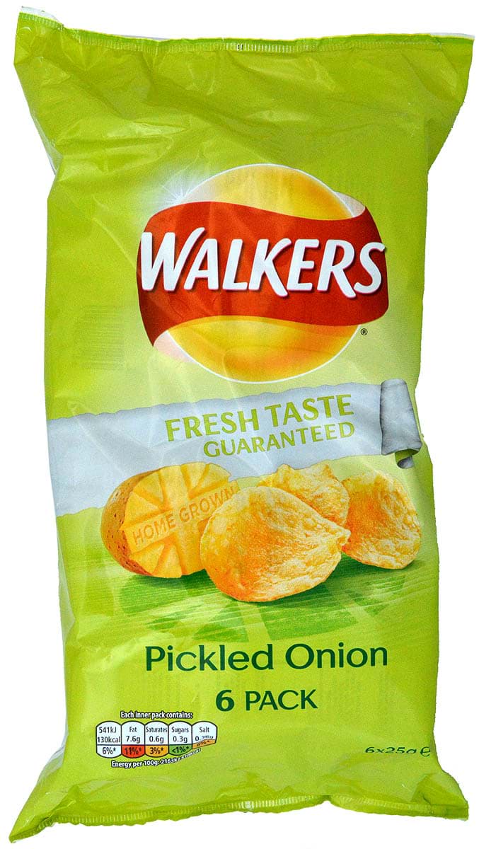 Bild von Walkers Pickled Onion, 6 x 25g Pack