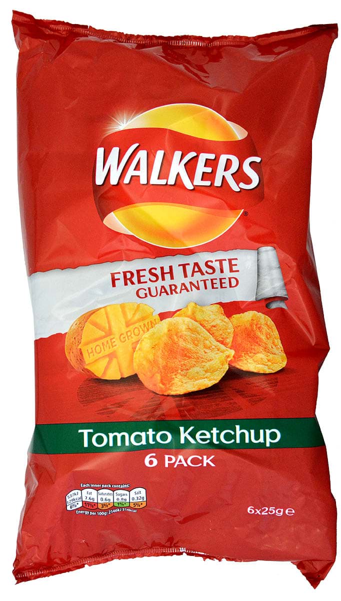 Bild von Walkers Tomato Ketchup, 6 x 25g Pack
