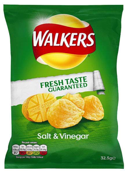 Bild von Walkers Salt & Vinegar, Karton 32 x 32,5g