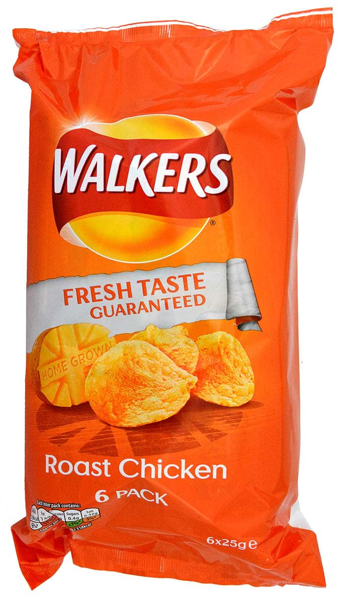 Bild von Walkers Roast Chicken, 6 x 25g Pack MHD 24.8.24