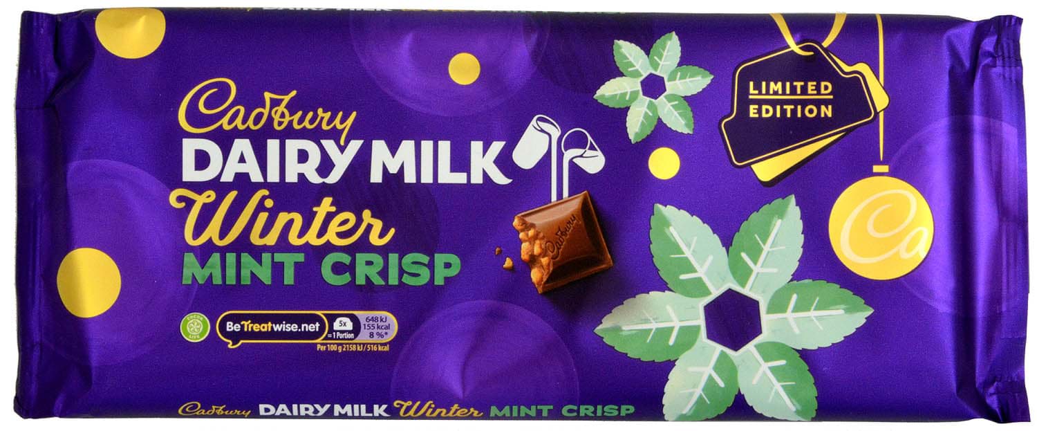 Bild von Cadbury Dairy Milk Winter Mint Crisp 360g