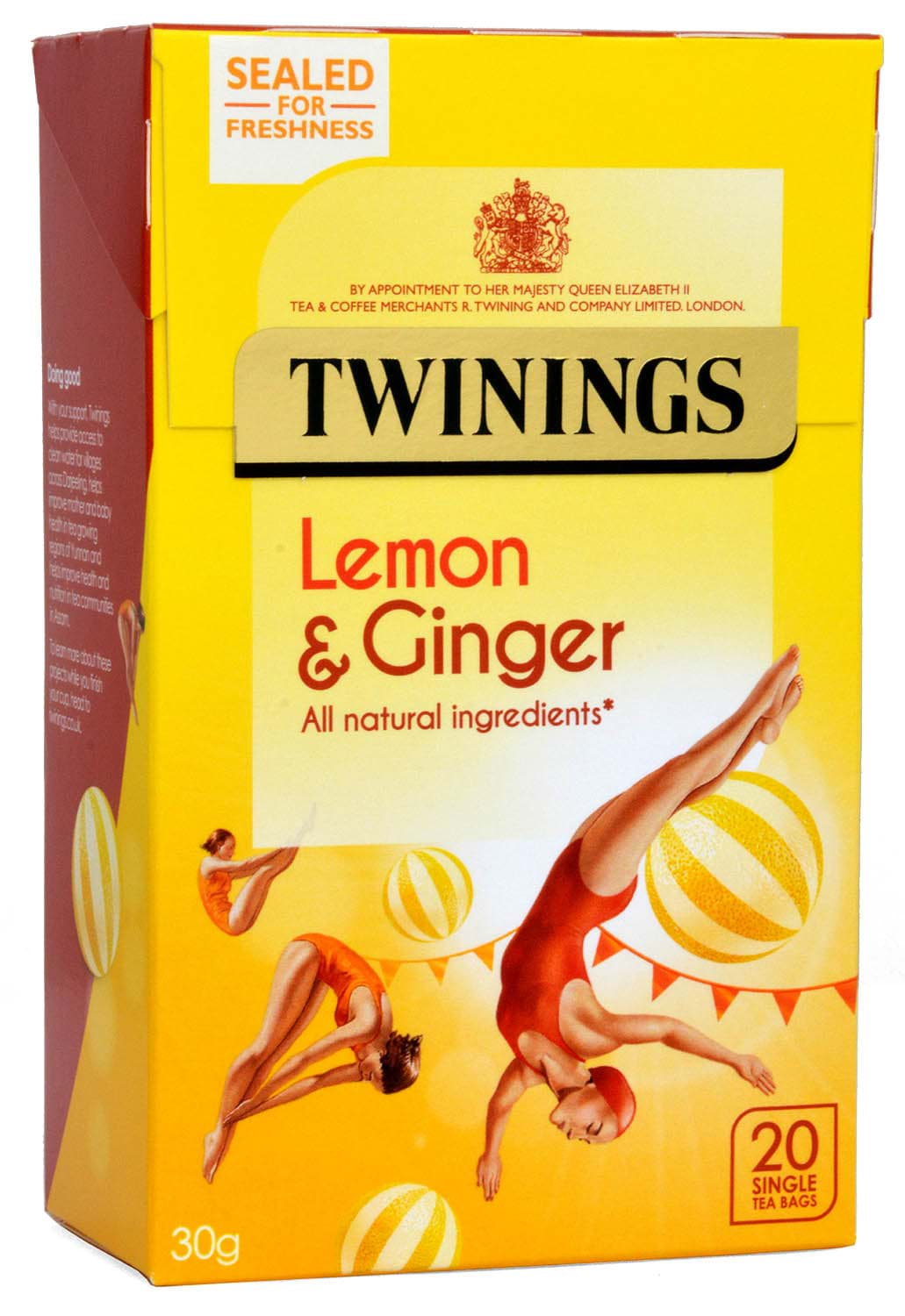 Bild von Twinings Lemon & Ginger Flavour Tee 20 Beutel