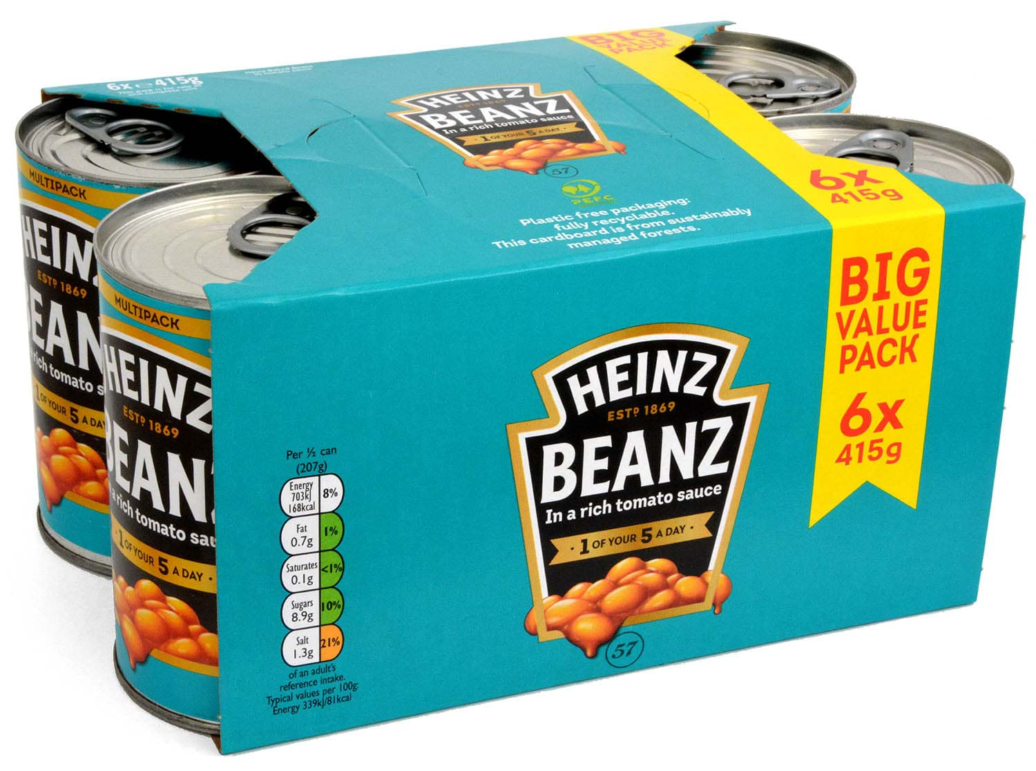 Bild von Heinz Baked Beans 6 x 415g