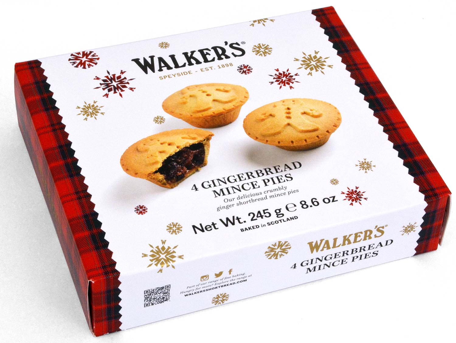 Bild von Walkers 4 Gingerbread Mince Pies 245g