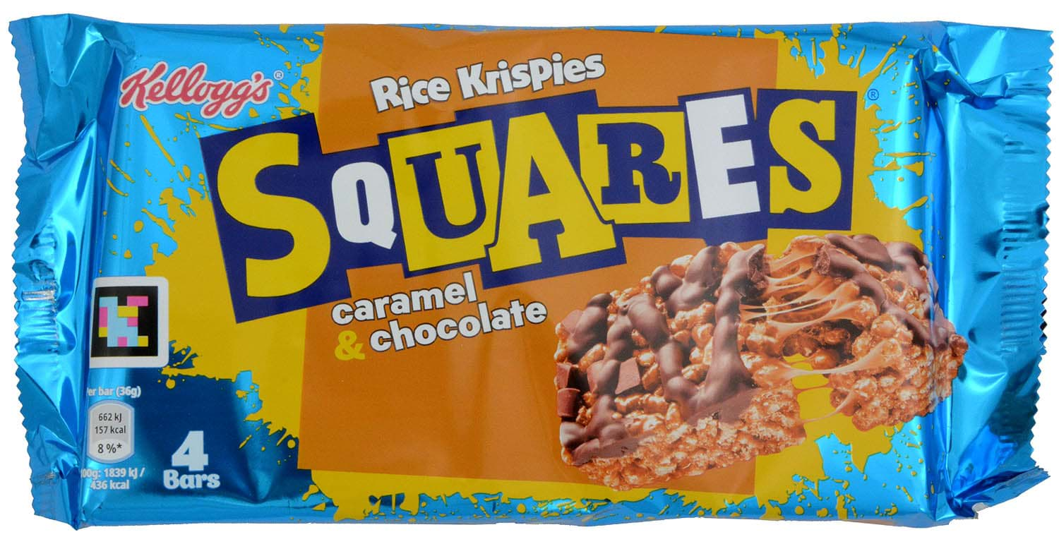 Bild von Kelloggs Rice Krispies Squares Caramel & Chocolate 4 x 36g