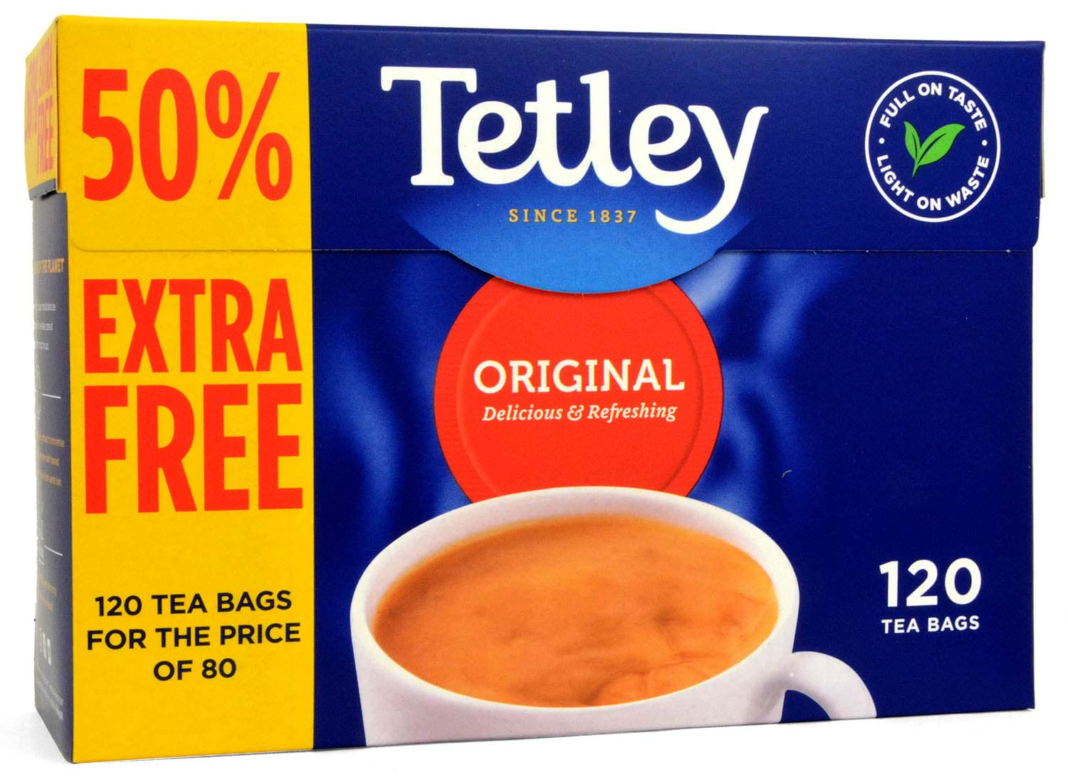 Bild von Tetley Tea 80+40 Teebeutel - 375 g