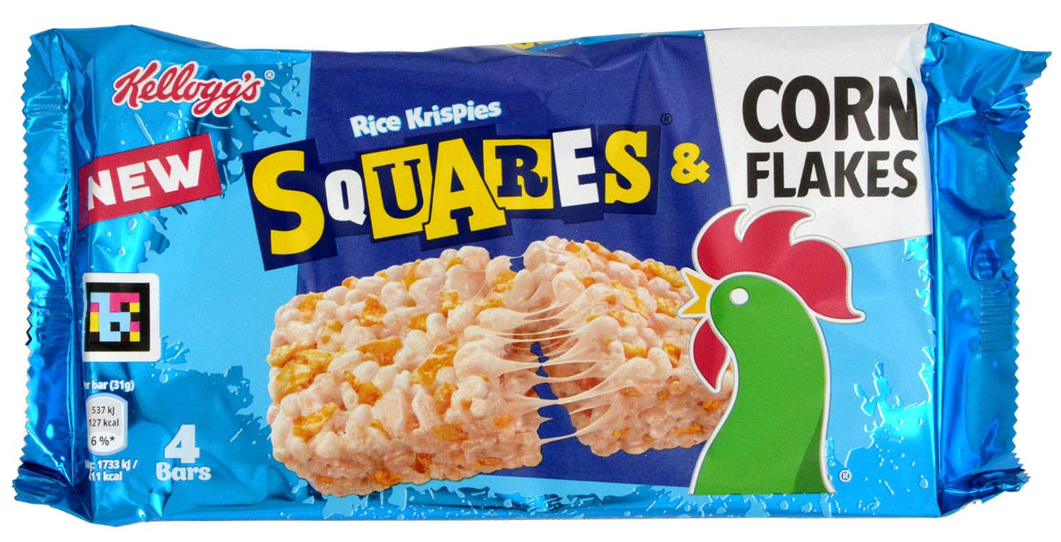 Bild von Kelloggs Rice Krispies Squares & Corn Flakes 4 x 31g