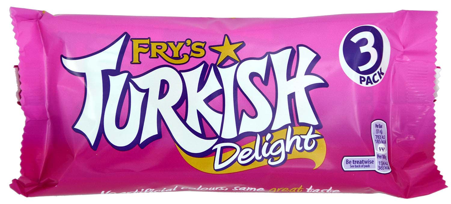 Bild von Frys Turkish Delight 3 x 51g Riegel MHD 03/07/25