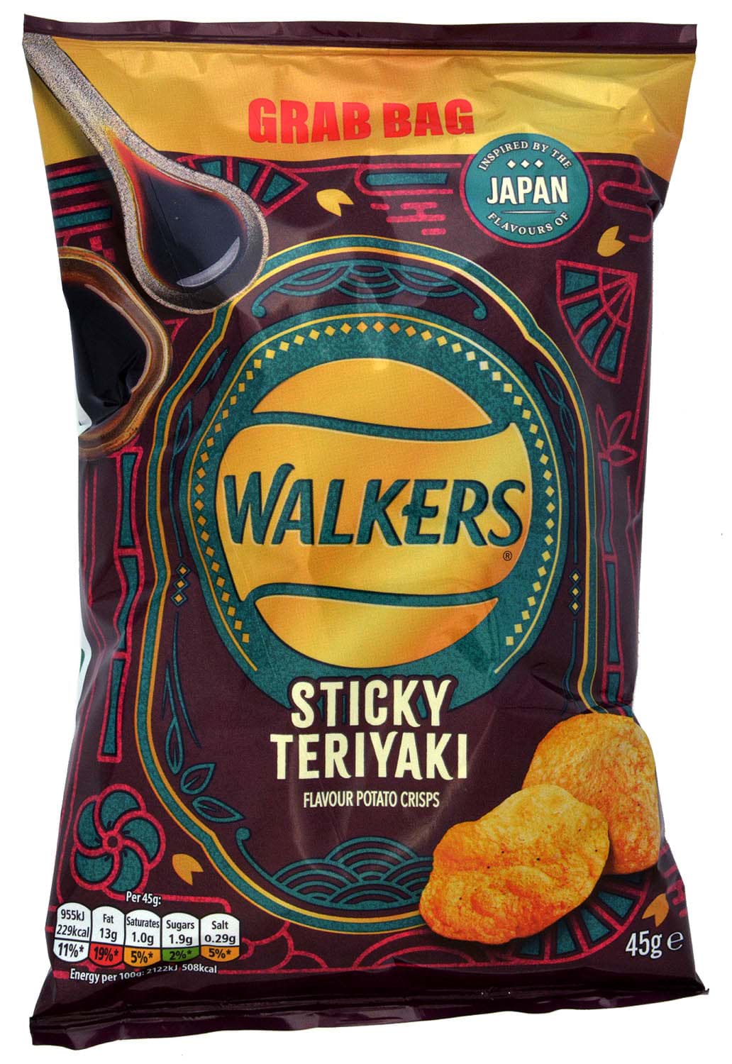 Bild von Walkers Sticky Teriyaki Flavour Crisps 45g