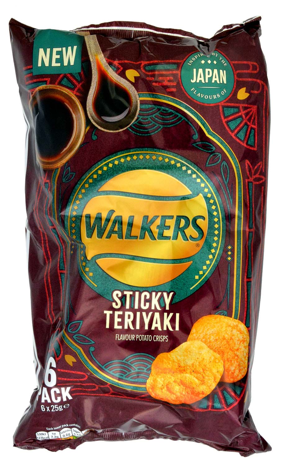 Bild von Walkers Sticky Teriyaki Flavour Crisps 6 x 25g