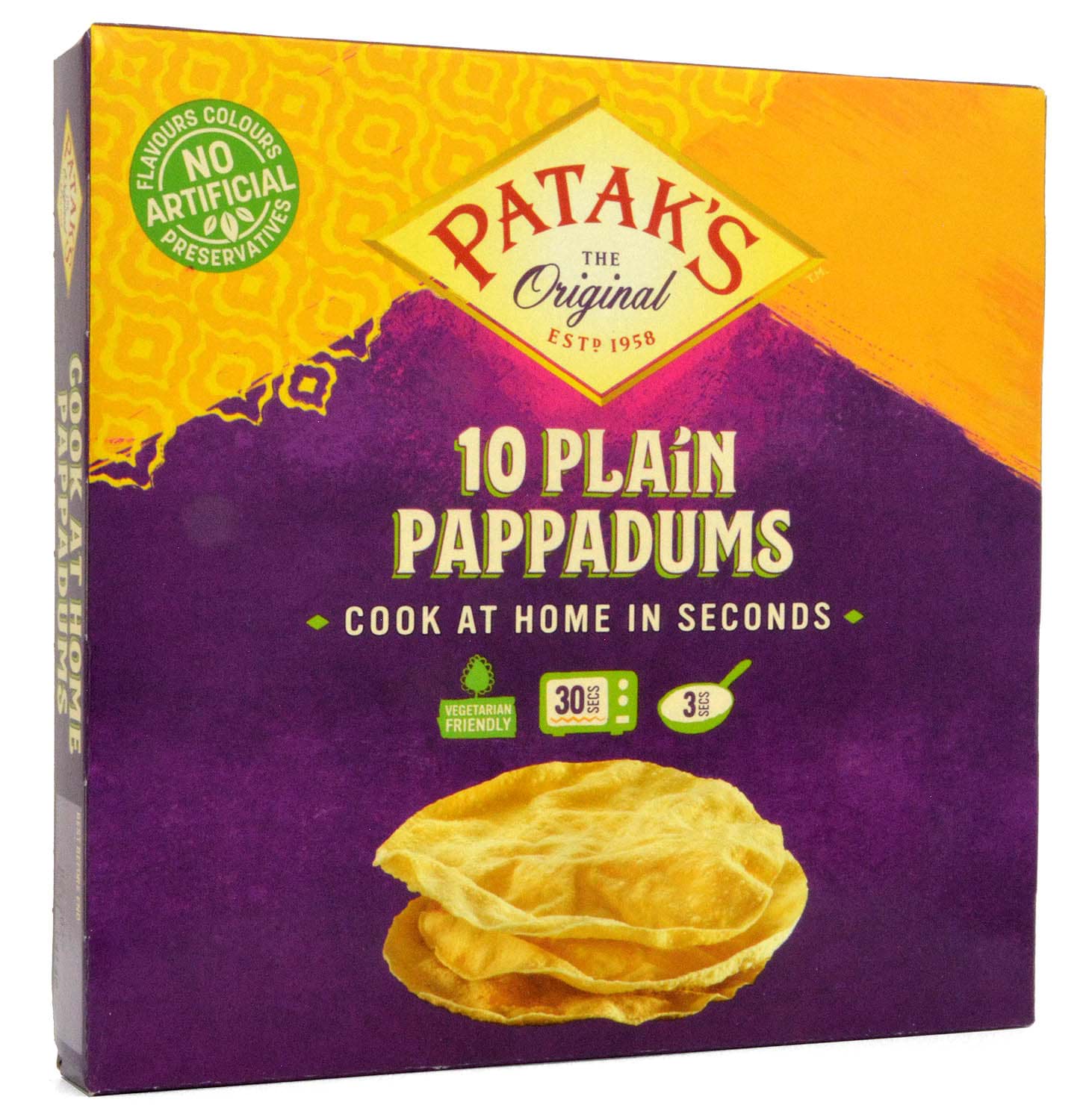 Bild von Pataks Pappadums Cook at Home 10 pcs. 100g