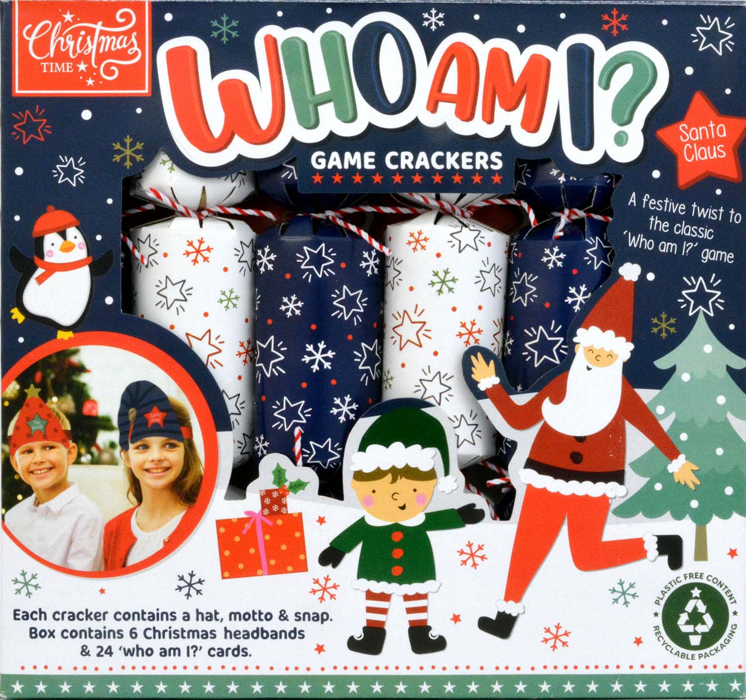 Bild von 6 Christmas Crackers Who Am I