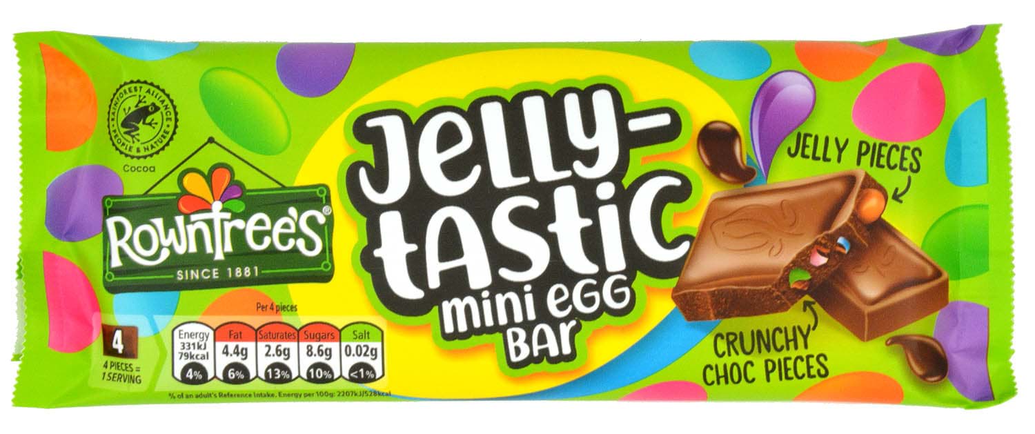 Bild von Rowntrees Jellytastic Mini Egg Bar 90g