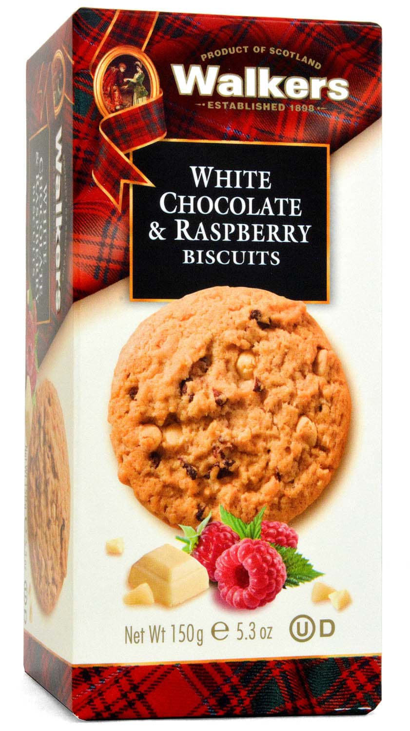 Bild von Walkers White Choc & Raspberry Biscuits 150g