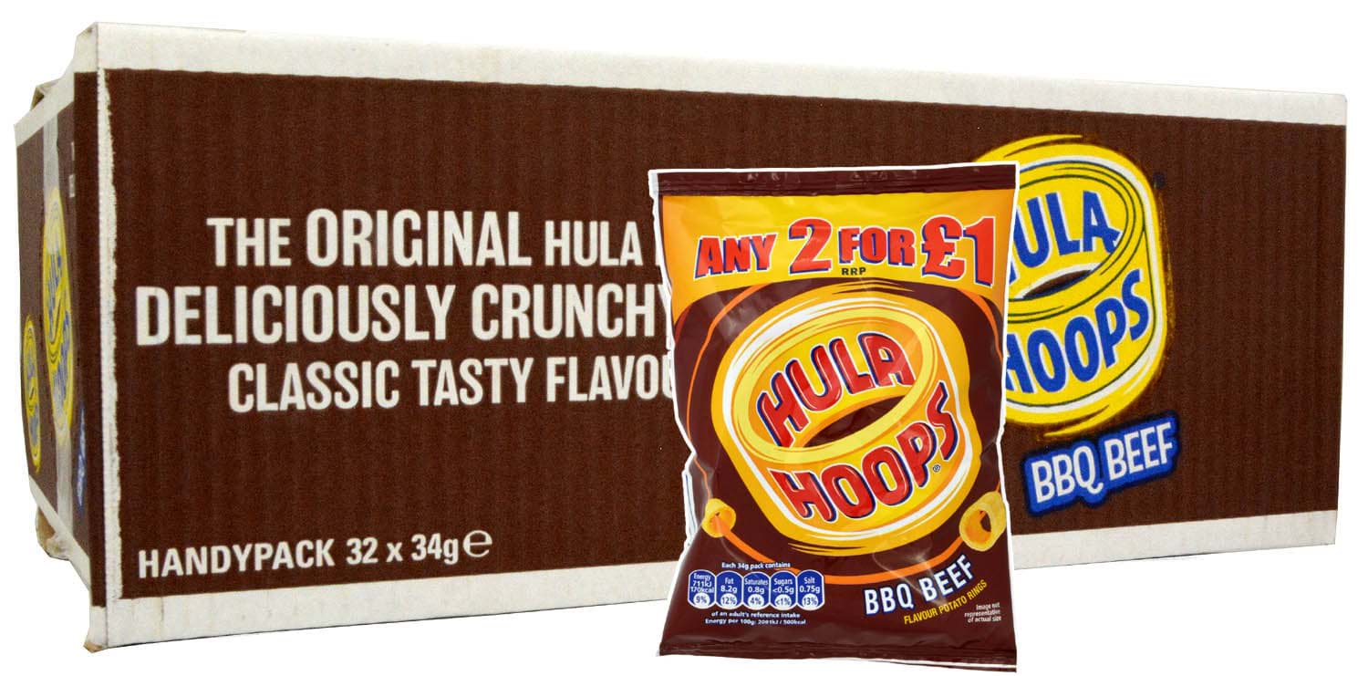 Bild von KP Hula Hoops BBQ Beef 32 x 34g Potato Snack
