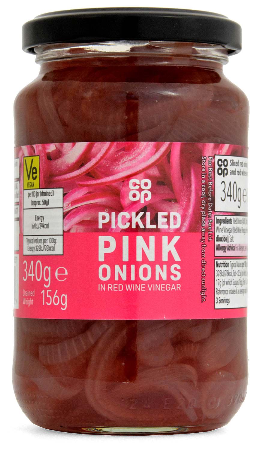 Bild von Co-op Pickled Pink Onions 340g