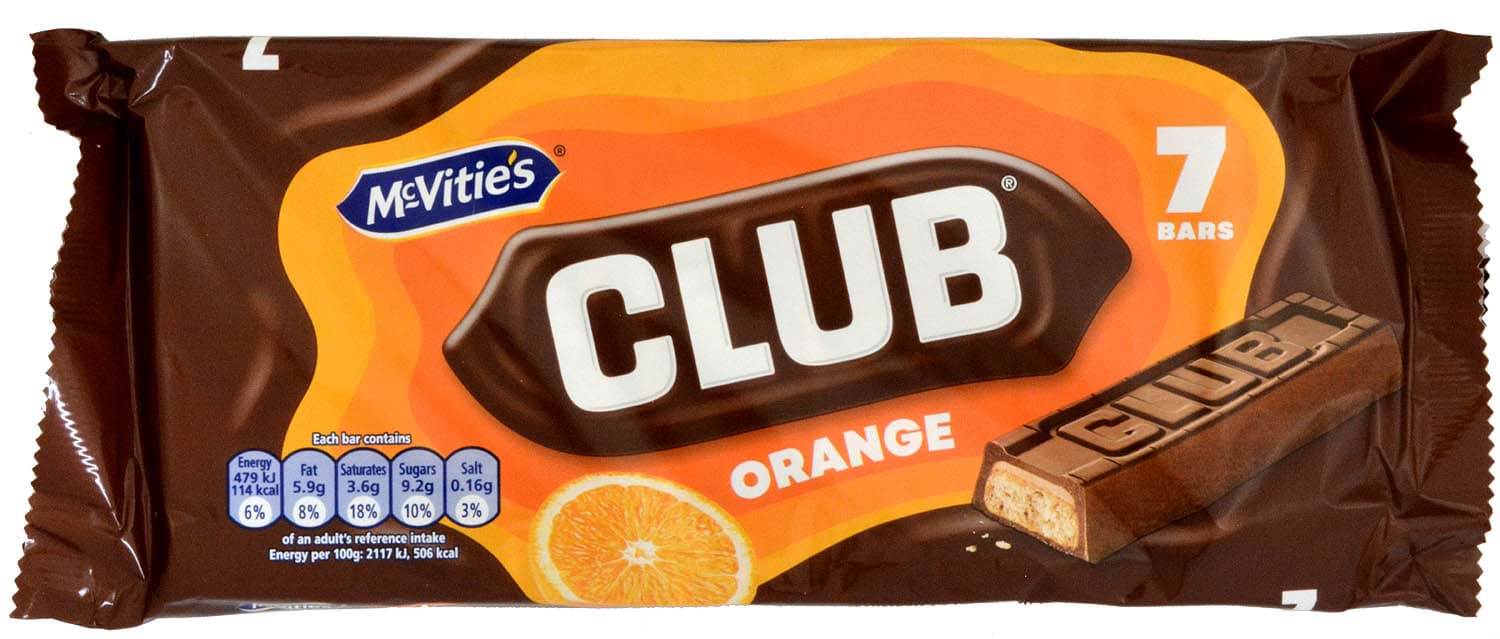 McVities Club Orange 7 Riegel 154g