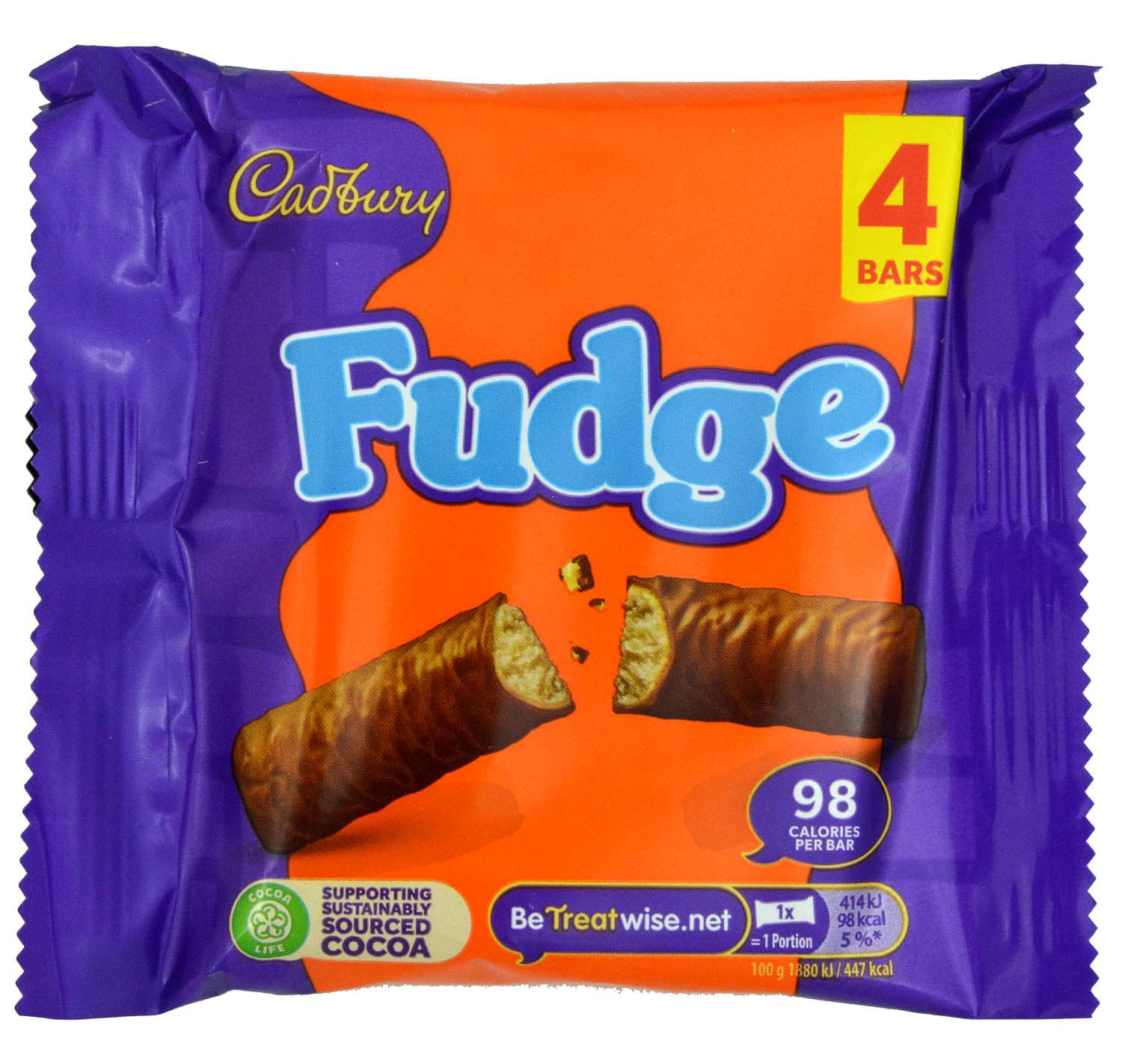Cadbury Fudge 4 Bars Multipack 88g